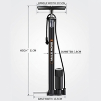 Portable Bicycle Pump Bike Manual Air High Pressure Cycling Hand Inflator Pump Air Floor Pump Cycling Accessories