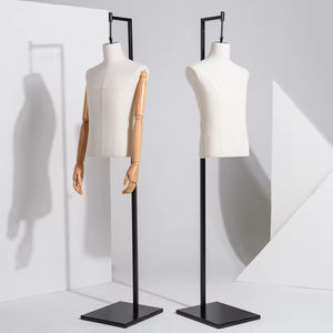 Prix usine Offres Spéciales mannequin blanc demi-corps en fibre de verre torse Mannequin <span class=keywords><strong>buste</strong></span> tissu Mannnequins - Product Image 3