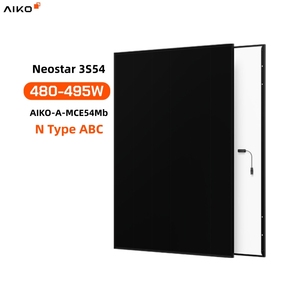 Panneaux solaires Mono Glass Pv Module Half Cell N-Type ABC Cell <span class=keywords><strong>Aiko</strong></span> 3S54 480/485/490/495W Full Black - Product Image 1