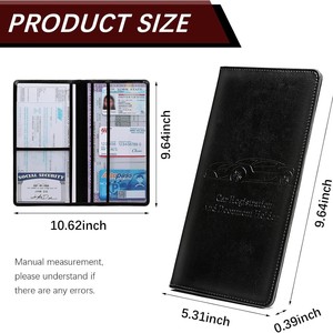 Portadocumentos para Registro y Seguro de Automóvil - Cartera Organizadora de Documentos para Guantera de Vehículo en Cuero PU Premium OEM Guangdong - Product Image 5