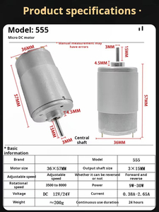 Rs555 <span class=keywords><strong>DC</strong></span> động cơ 12V 24V 3500 5000 8000 vòng/phút mini máy bơm không khí Micro <span class=keywords><strong>Motor</strong></span> cho bơm chân không bơm áp lực DIY công cụ RS-555 <span class=keywords><strong>DC</strong></span> động cơ - Product Image 4