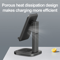 Station de charge sans fil 15W, support de charge sans fil 3 en 1 pour IWatch, chargeur sans fil rapide pour iPhone 16 pour écouteurs