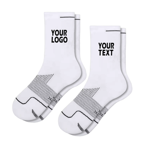 Calcetines deportivos con logotipo personalizado para hombre, calcetín atlético de entrenamiento de tripulación, calcetines deportivos de punto transpirables con logotipo de diseño - Product Image 2