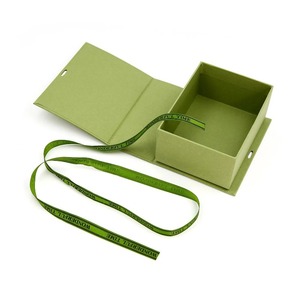 Green Magnetic Gift <b>Box</b> with Ribbon, Book Shaped Rigid <b>Box</b> for <b>Wedding</b> Birthday - Product Image 2