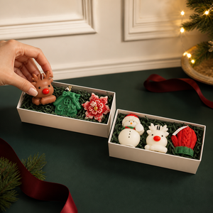 Arovi - Coffret cadeau <span class=keywords><strong>de</strong></span> bougies parfumées en forme <span class=keywords><strong>de</strong></span> Noë<span class=keywords><strong>l</strong></span>, Père Noë<span class=keywords><strong>l</strong></span>, renne, sapin, flocon <span class=keywords><strong>de</strong></span> neige, 3 pièces, boîte <span class=keywords><strong>de</strong></span> Noë<span class=keywords><strong>l</strong></span> pour cadeaux <span class=keywords><strong>de</strong></span> Noë<span class=keywords><strong>l</strong></span> - Product Image 5