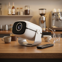 Mini projecteur LED 180 °   Support rotatif, système intelligent Android, résolution maximale 1080p, WiFi avec télécommande