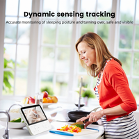 Moniteur Bébé Automatique à Double Caméra 5,5 Pouces avec Vision Nocturne, Surveillance IA de la Qualité du Sommeil et Oclusion Buccale et Nasale