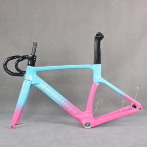 เฟรมจักรยานเสือหมอบคาร์บอนไฟเบอร์ T1000 สีพิเศษ รุ่น TT-X38 สายเบรกภายใน เกลียว T47 ยาง 700X32C - Product Image 1