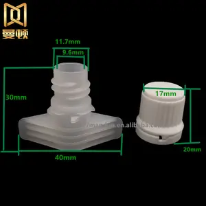 9.6mm China Manufacturer Supplier Plastic Bottle Spout screw Cap for juice pouch plastic spout cap