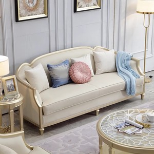 <span class=keywords><strong>Sofá</strong></span> de Cuero de <span class=keywords><strong>3</strong></span> Plazas Estilo Europeo con Mesa de Centro de Madera Simple para <span class=keywords><strong>Sofá</strong></span> Individual y Doble, Combinación para Sala de Estar - Product Image 2