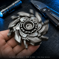 Mainan fidget gyro mekanik kustom untuk meredakan stres, mainan fidget open armor, mainan putar EDC, fidget spinner mecha logam