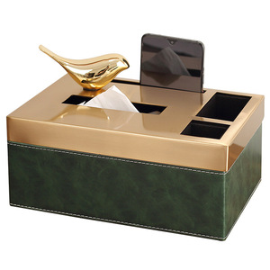 Luxury Tissue <b>Box</b> Metal Alloy Multi Purpose Home Storage Tray Coffee Table Organizer - Product Image 5