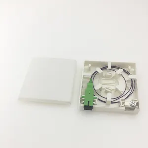 Indoor 86*86mm Mini 1Core 2 Core FTTH Fiber Optic Termination Box Wall Mounted 86 Face Plate