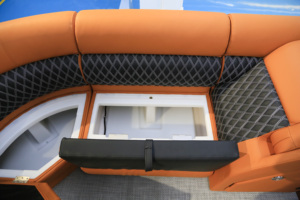 Bateau ponton de la série Sport, bateau de villégiature haut de gamme, croiseur de luxe confortable, pont spacieux, embarcation nautique - Product Image 1