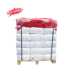 Di alta qualità 10Kg 20kg 25kg di rifiuti tessili T-Shirt stracci 100% cotone puro bianco cotone stracci per la pulizia della macchina - Product Image 3