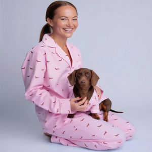 Ropa de estar para mascotas a juego con la ropa familiar, conjuntos de pijamas a juego para perros y dueños, Bassotto, Salchicha, <span class=keywords><strong>Dachshund</strong></span>, Wiener, Dackel - Product Image 4