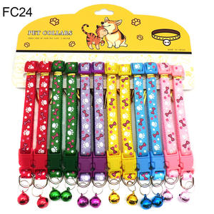 <span class=keywords><strong>Collar</strong></span> de colección de collares para mascotas con estampado de pata, paquete de 12 colores múltiples para perros, <span class=keywords><strong>Collar</strong></span> de gato con campanas - Product Image 4
