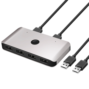 Promotion <span class=keywords><strong>4</strong></span> USB2.0 Port KVM Switch Selector for PC Keyboard Mouse Scanner Printer Drive Card Reader - Product Image 1