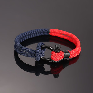 New Men U Shape Survival <b>Bracelet</b> Outdoor Camping Emergency <b>Rope</b> <b>Bracelet</b> for Women Black Stainless Steel Sport Buckle - Product Image 2