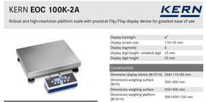 Báscula Electrónica Digital de Alta Precisión Veidt para Kern EOC 100K-2A 120Kg 102g - Product Image 2