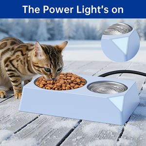 <span class=keywords><strong>Comedero</strong></span> para Mascotas de Plástico Ecológico con Calefacción Automática, Termostato, Impermeable, Doble Agua Caliente, Anticongelante para Exteriores - Product Image 4