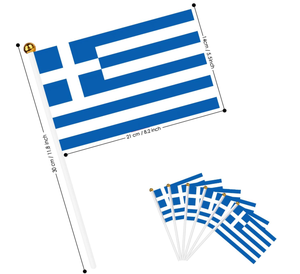 Impression pays personnalisée 14*21cm pays petit drapeau national de la Grèce avec poteau <span class=keywords><strong>en</strong></span> plastique - Product Image 3