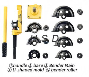 Kit di Utensili Manuali per Piegatura Tubi, Macchina Piegatubi per Tubi in Ferro/Acciaio/Rame/Alluminio da <span class=keywords><strong>3</strong></span>/8", 1/2", <span class=keywords><strong>9</strong></span>/16", 5/8", <span class=keywords><strong>3</strong></span>/4", 7/8", 1" - Product Image 5
