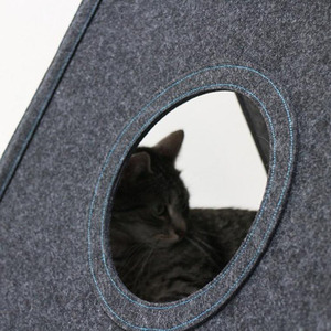 Prix de gros Nid pour chat petit triangle Tente de <span class=keywords><strong>lit</strong></span> confortable en feutre pour animaux de compagnie amovible pour dormir Boîte emballée - Product Image 6