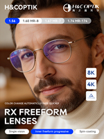 Verres de lunettes optiques 1.56 RX avec revêtement vert/bleu, verres unifocaux pour corriger la myopie