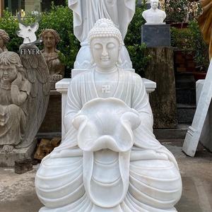 Fonte de Água com Estátua de Buda em Mármore para Exterior, Decoração de Jardim, Buda Sentado - Product Image 3