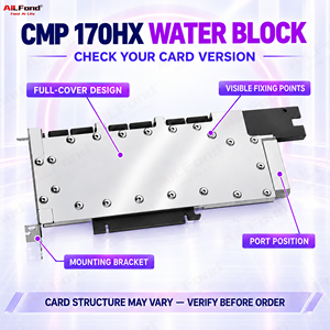 Kit de refroidissement liquide 8-GPU pour CMP 170HX, ensemble complet, 1 unité de refroidissement + 8 blocs d'eau pour GPU, système de refroidissement par eau pour GPU CMP170HX - Product Image 4