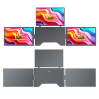 Monitor Portátil de Pantalla Triple de 15.3 Pulgadas, Panel IPS de 1200P, Conexión con 1 Cable, Diseño Plegable, Extensión de Pantalla Triple para Laptop