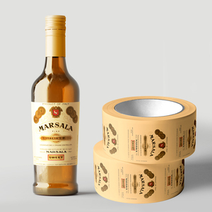 Etiquetas de Papel con Textura Ecológica, Impresión Personalizada, Estampado en Relieve con Lámina Dorada, Etiquetas Adhesivas para Botellas de Vino Tinto, Whisky y Champán - Product Image 2