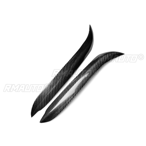 1 par de cubiertas decorativas para faros delanteros de coche, de fibra de carbono real, para BMW E81 E82 E87 E88 128i 135i 2004-2011, accesorios para coche - Product Image 2