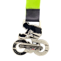 Médaille de récompense sportive personnalisée de fabricant bon marché Médaille de cyclisme souvenir de course de vélo Coupe trophée en alliage de zinc Coulée de métal
