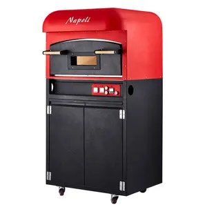 commercial Pretty red and black Floor-standing electric kiln oven with cabinet 220v electric commercial pizza oven price