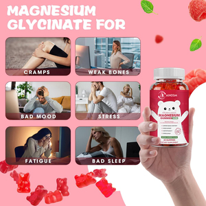 Hight Quality <b>Magnesium</b> Glycinate Stress Relief <b>Gummies</b> Vegan <b>Magnesium</b> Gummy <b>Magnesium</b> Glycinate Improve Immune Health Gummy - Product Image 5