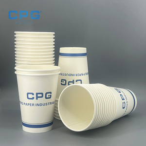 Factory Wholesale Disposable Paper Cups 12oz 16oz Coffee Paper Cups Double Wall <b>PLA</b> Lined - Product Image 1