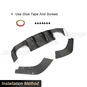 Diffuseur de pare-chocs arrière pour BMW Série 2 F87 M2 M2C Competition 2016-2018, lèvre de diffuseur arrière, ailerons, séparateurs en fibre de carbone/FRP - Product Image 6