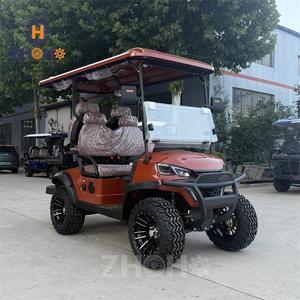 Voiturette <span class=keywords><strong>de</strong></span> golf électrique <span class=keywords><strong>de</strong></span> luxe grise à 4 places équipée d'un moteur <span class=keywords><strong>de</strong></span> 5 kW, adaptée aux courses - Product Image 2