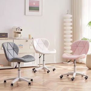 Chaise d'ordinateur pliable à dossier en échelle, réglable en hauteur, avec structure métallique minimaliste, pour l'école et le bureau - Product Image 1