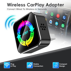 Adaptador Inalámbrico 4 en 1 para CarPlay y Android Auto, Conexión Rápida de 5.8GHz, Compatible con AirPlay Mirroring Link para Automóvil - Product Image 1