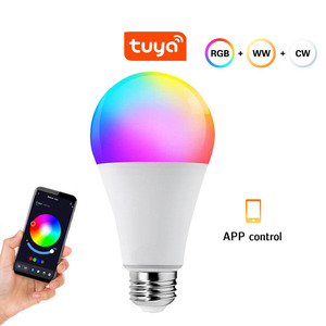 Bombilla Inteligente con Control por Voz Tuya App, Compatible con <span class=keywords><strong>Alexa</strong></span> y Google Assistant, B22/E27/E26, Cuerpo de Lámpara de PC/Plástico, Wifi, BT, Certificación ROHS y CE - Product Image 4