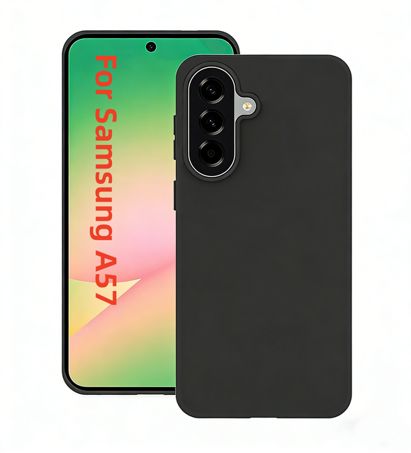Black Matte Soft Slim TPU Mobile Phone Cases for Samsung Galaxy A07 A17 A37 A57 4G 5G Clear Transparent Shockproof Back Cover