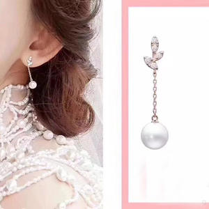 ต่างหูเงินแท้ S925 รุ่น Goddess พร้อมอุปกรณ์ DIY สำหรับประดับมุก ถาดเปล่าสำหรับใส่ลูกปัดขนาด 8-11 มม. รุ่น 20398 - Product Image 2