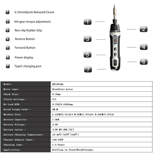 <span class=keywords><strong>Mini</strong></span> Elétrica Sem Fio 1300mAh Recarregável Multifuncional Power Broca para DIY Desmontagem & Repair Tool Alimentado Por Bateria - Product Image 3