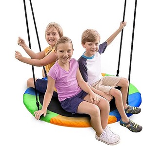 Children's Flying Saucer Swing Durable 900D Oxford Fabric Galvanized Steel Construction Outdoor Swing for Kids - Product Image 2