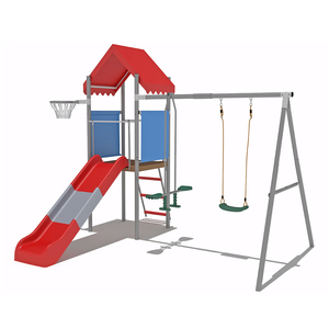 Juego <span class=keywords><strong>de</strong></span> Columpios y Tobogán <span class=keywords><strong>de</strong></span> Plástico para Niños Pequeños para Jardín Exterior <span class=keywords><strong>con</strong></span> <span class=keywords><strong>Aro</strong></span> <span class=keywords><strong>de</strong></span> Baloncesto <span class=keywords><strong>de</strong></span> Metal y Accesorios <span class=keywords><strong>de</strong></span> Aleación - Product Image 1