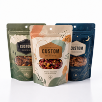 Sachet Doypack Personnalisé pour Gâteaux Gommeux Comestibles de Qualité Alimentaire, avec Fermeture Éclair, en PE, Estampage à Chaud, Fabrication Chinoise