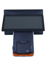 Tablette POS Windows CITAQ, terminal tout-en-un, double écran tactile avec imprimante thermique, Intel Celeron J1900 64G/256G